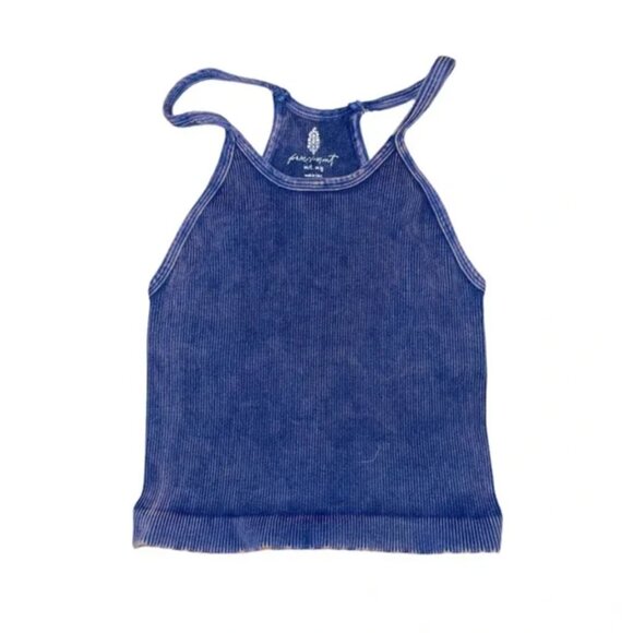 Free People FP Movement Happiness Runs Crop Tank M/L Deepest Navy - Picture 3 of 4